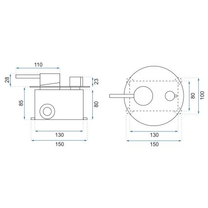 REA-P8007 - Σετ ντους με εντοιχιζόμενη μπαταρία LUNGO γυαλιστερό χρώμιο