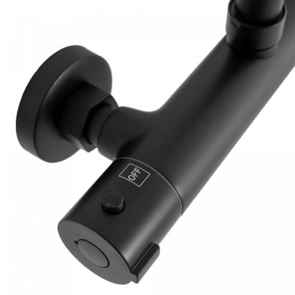 REA-P8804 - Σετ ντους με θερμοστατική μπαταρία BLISS μαύρο ματ