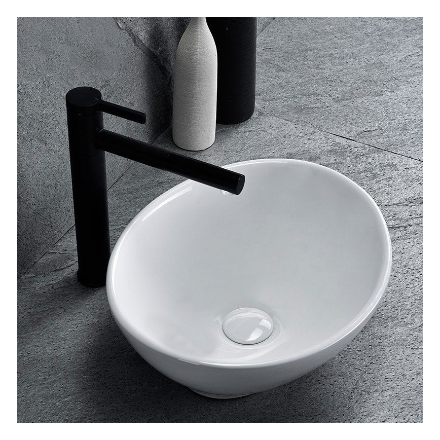 REA-U0133 - Νιπτήρας επιτραπέζιος SOFIA 34,5x41 cm κεραμικός/γυαλιστερό λευκό