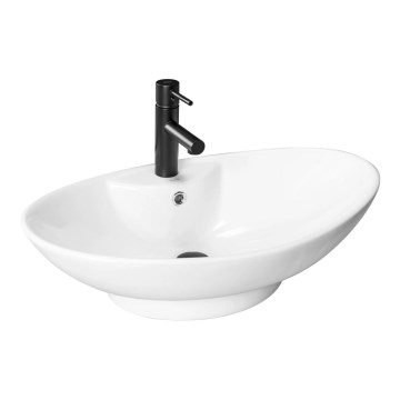 REA-U0160 - Επιτραπέζιος νιπτήρας ROSA 38,5x58,5 cm κεραμικός/γυαλιστερό λευκό