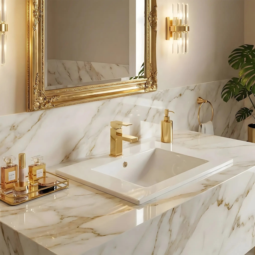 REA-U0190 - Ενθετός νιπτήρας DAFNE 46,5x72 cm κεραμικός/γυαλιστερό λευκό