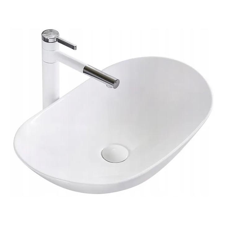 REA-U0441 - Επιτραπέζιος νιπτήρας ROYAL 35,5x61,5 cm, κεραμικός, γυαλιστερό λευκό
