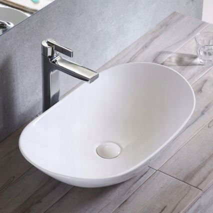 REA-U0441 - Επιτραπέζιος νιπτήρας ROYAL 35,5x61,5 cm, κεραμικός, γυαλιστερό λευκό