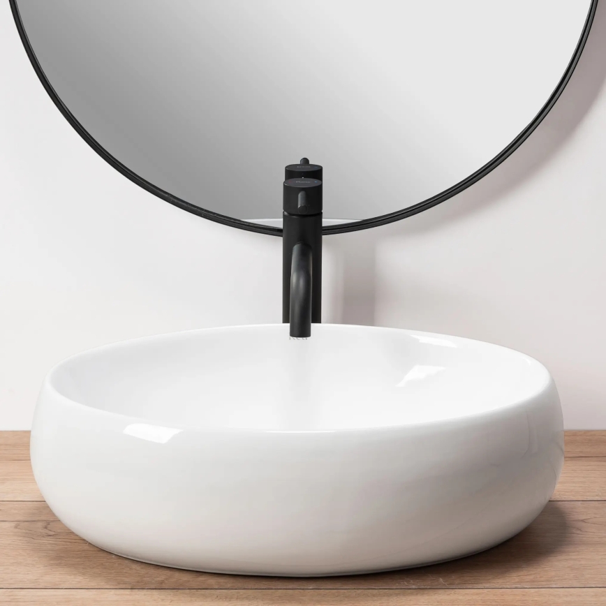 REA-U0462 - Νιπτήρας επιτραπέζιος LINDA 34x48,5 cm κεραμικός/γυαλιστερό λευκό