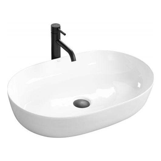 REA-U0563 - Νιπτήρας επιτραπέζιος CLEO 41x81 cm κεραμικό/γυαλιστερό λευκό