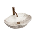 REA-U0618 - Επιτραπέζιος νιπτήρας PEARL 38 x 50,5 εκ., κεραμικός/μπεζ/απομίμηση πέτρας