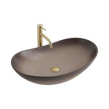 REA-U0626 - Νιπτήρας για πάγκο ROYAL 36x62 cm κεραμικός/καφέ