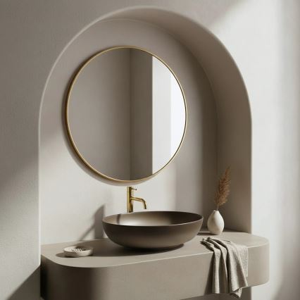 REA-U0627 - Επιτραπέζιος νιπτήρας CAROLA 39x51,5 cm κεραμικός/καφέ