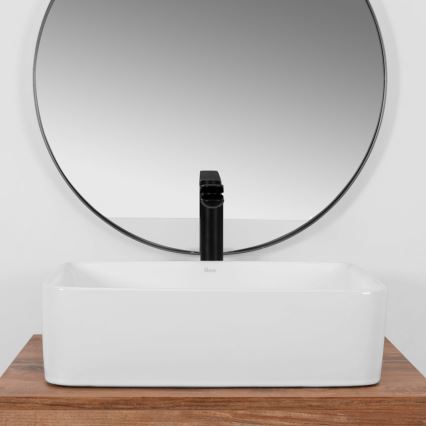 REA-U0669 - Νιπτήρας για τοποθέτηση πάνω στον πάγκο ANITA 37,5x48,5 cm κεραμικός/γυαλιστερό λευκό