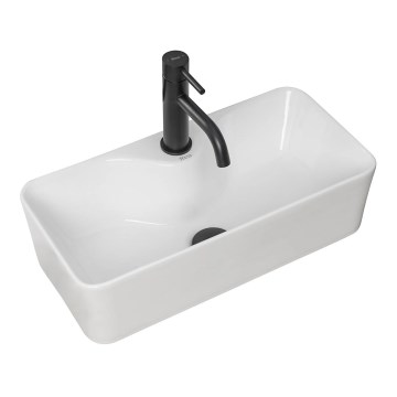 REA-U0699 - Νιπτήρας για πάγκο MERY 25x50,5 cm, κεραμικός σε γυαλιστερό λευκό