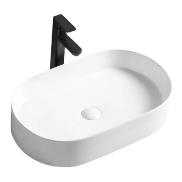 REA-U1055 - Νιπτήρας για πάγκο NADIA 38,5x61 cm κεραμικός/γυαλιστερό λευκό