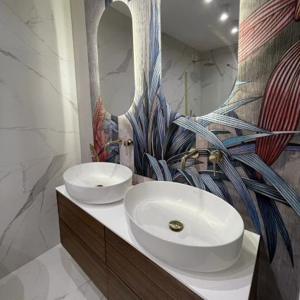 REA-U1223 - Νιπτήρας επιτραπέζιος QUEEN 41,5x55 cm κεραμικός/γυαλιστερό λευκό