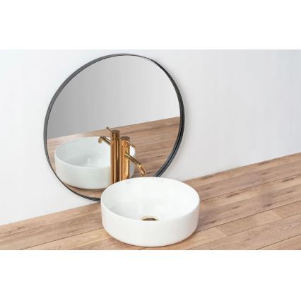 REA-U18918 - Επιτραπέζιος νιπτήρας SAMI Ø 36 εκ., κεραμικός, γυαλιστερό λευκό