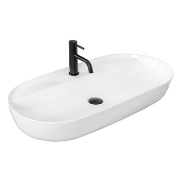 REA-U2541 - Νιπτήρας AURA 41x81 cm για πάγκο, κεραμικός/γυαλιστερό λευκό