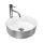 REA-U3304 - Νιπτήρας για πάγκο SAMI, διάμ. 36 cm, κεραμικός/λευκός/ασημί