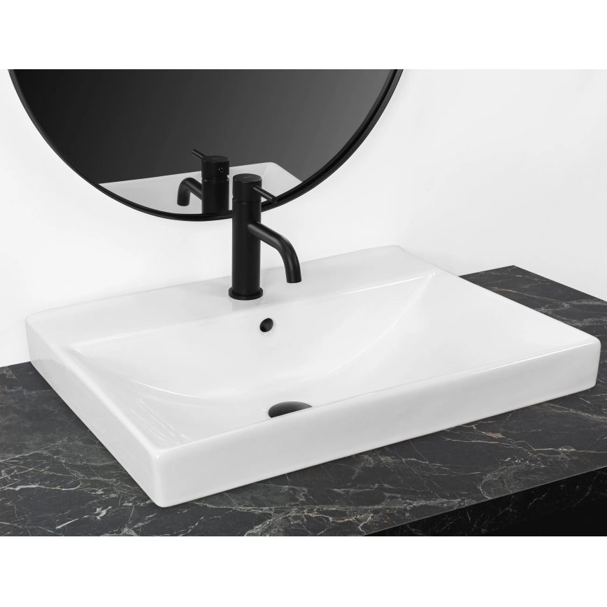 REA-U3326 - Εντοιχιζόμενος νιπτήρας MANDY 46x60 cm κεραμικός/γυαλιστερό λευκό
