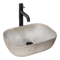 REA-U3802 - Νιπτήρας για πάγκο LIVIA 33,5x46,5 cm κεραμικός/γκρι/μαρμάρινο ντεκόρ