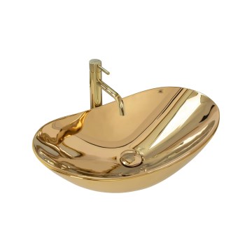 REA-U4545 - Επιτραπέζιος νιπτήρας ROYAL 36x60,5 cm κεραμικός/χρυσός