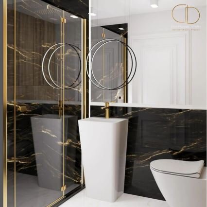 REA-U5637 - Νιπτήρας δαπέδου ARIS 37,5x44 cm, κεραμικός, γυαλιστερό λευκό