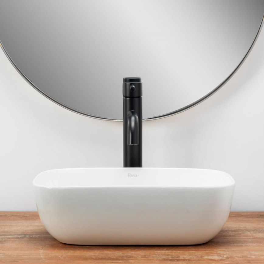 REA-U5667 - Επιτραπέζιος νιπτήρας BELINDA MINI 25x36 εκ. κεραμικός/γυαλιστερό λευκό