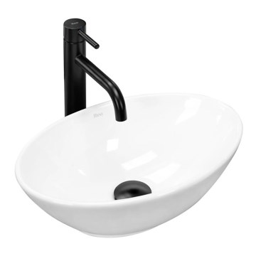 REA-U5804 - Επιτραπέζιος νιπτήρας PAMELA MINI 26,5x40 cm κεραμικός/γυαλιστερό λευκό
