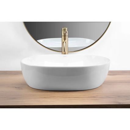 REA-U6022 - Επιτραπέζιος νιπτήρας LISA 35x49 cm, κεραμικός, γυαλιστερό λευκό