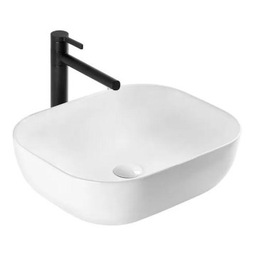 REA-U6300 - Επιτραπέζιος νιπτήρας MONA SLIM 40 x 50,5 εκ., κεραμικός/γυαλιστερό λευκό