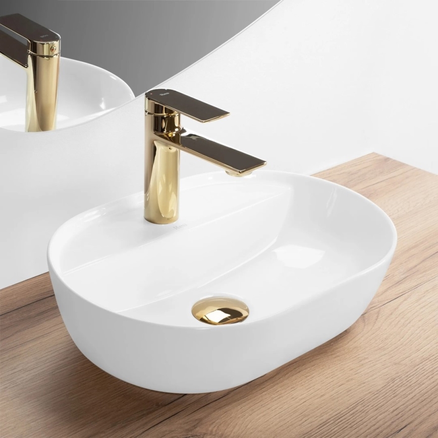 REA-U6617 - Επιτραπέζιος νιπτήρας AURA 30x42 cm κεραμικός/γυαλιστερό λευκό