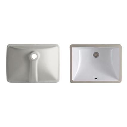 REA-U6653 - Νιπτήρας εντοιχισμού ADELA 33x46 cm, κεραμικός/γυαλιστερό λευκό