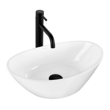 REA-U6802 - Επιτραπέζιος νιπτήρας KATE 27x45 cm κεραμικός/γυαλιστερό λευκό