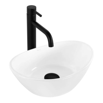 REA-U6803 - Επιτραπέζιος νιπτήρας KATE 24,5x36,5 cm κεραμικός/γυαλιστερό λευκό