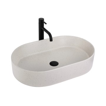 REA-U7341 - Επιτραπέζιος νιπτήρας NADIA 38,5x61 cm κεραμικός/εκρού