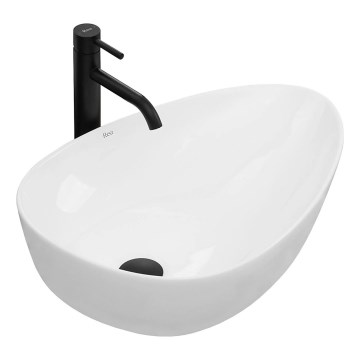 REA-U8536 - Νιπτήρας για πάγκο GRETA 39x56 cm κεραμικός/γυαλιστερό λευκό