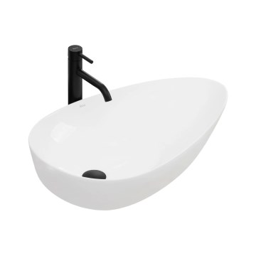 REA-U8537 - Νιπτήρας επιτραπέζιος GRETA 40x65,5 cm κεραμικός/γυαλιστερό λευκό