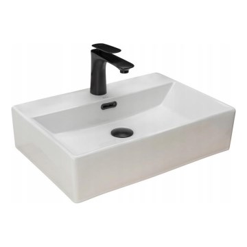 REA-U8701 - Νιπτήρας για τοποθέτηση πάνω σε πάγκο BONITA 36x51 cm κεραμικός/γυαλιστερό λευκό