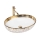 REA-U9650 - Επιτραπέζιος νιπτήρας MARGOT 40x52 cm κεραμικός/λευκός/χρυσός