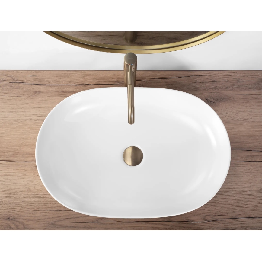 REA-U9653 - Επιτραπέζιος νιπτήρας CLEO 41x60,5 cm κεραμικός/ματ λευκός