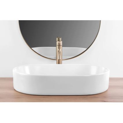 REA-U9657 - Νιπτήρας για πάγκο NADIA 38,5x61 cm κεραμικός/ματ λευκός