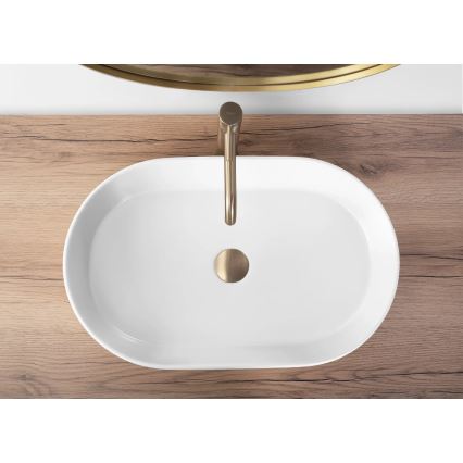REA-U9657 - Νιπτήρας για πάγκο NADIA 38,5x61 cm κεραμικός/ματ λευκός