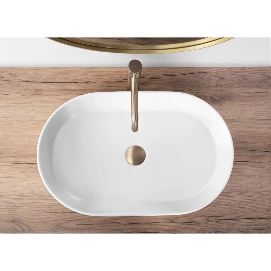 REA-U9657 - Νιπτήρας για πάγκο NADIA 38,5x61 cm κεραμικός/ματ λευκός