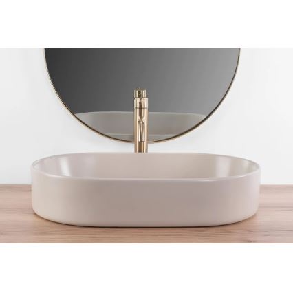 REA-U9661 - Επιτραπέζιος νιπτήρας NADIA 38,5x61 εκ. κεραμικός/μπεζ