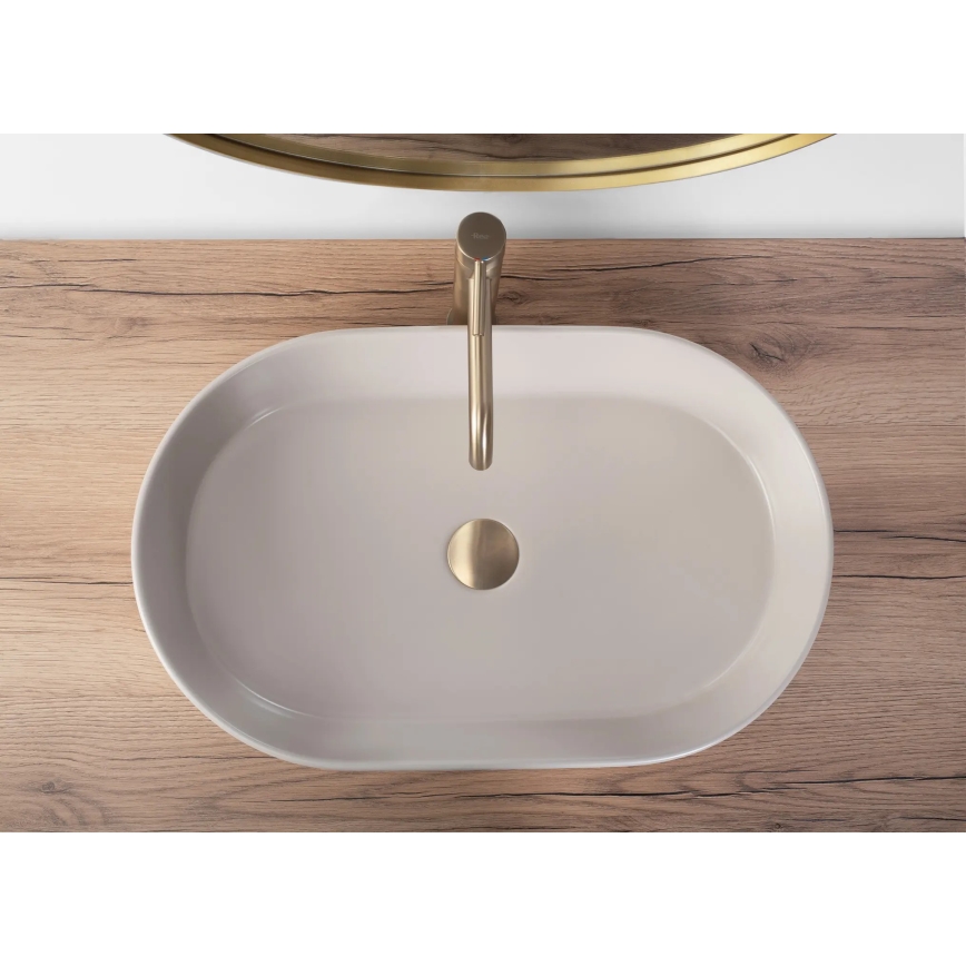 REA-U9661 - Επιτραπέζιος νιπτήρας NADIA 38,5x61 εκ. κεραμικός/μπεζ