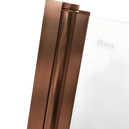REA-W5696 - Πτυσσόμενη πόρτα μπανιέρας AGAT 140x80 cm με φινίρισμα βουρτσισμένου χαλκού/διάφανο