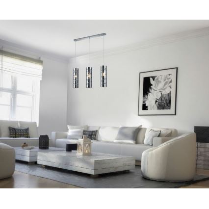 Reality - Κρεμαστό φωτιστικό ράγα ROMANO 3xE27/40W/230V