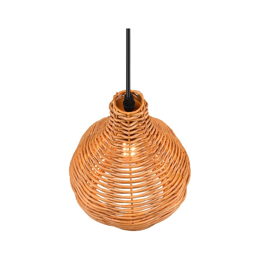 Reality - Κρεμαστό φωτιστικό με καλώδιο SPROUT 1xE14/40W/230V καφέ/ρατάν