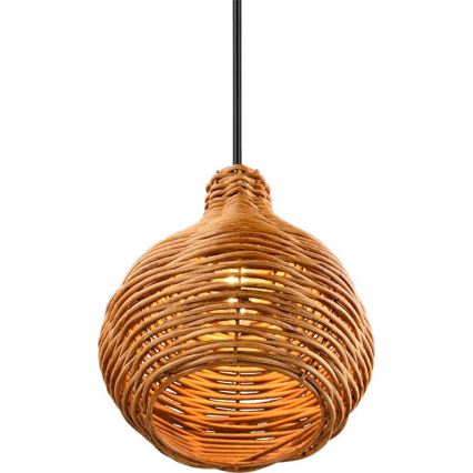 Reality - Κρεμαστό φωτιστικό με καλώδιο SPROUT 1xE14/40W/230V καφέ/ρατάν