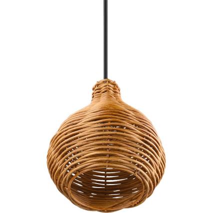 Reality - Κρεμαστό φωτιστικό με καλώδιο SPROUT 1xE14/40W/230V καφέ/ρατάν