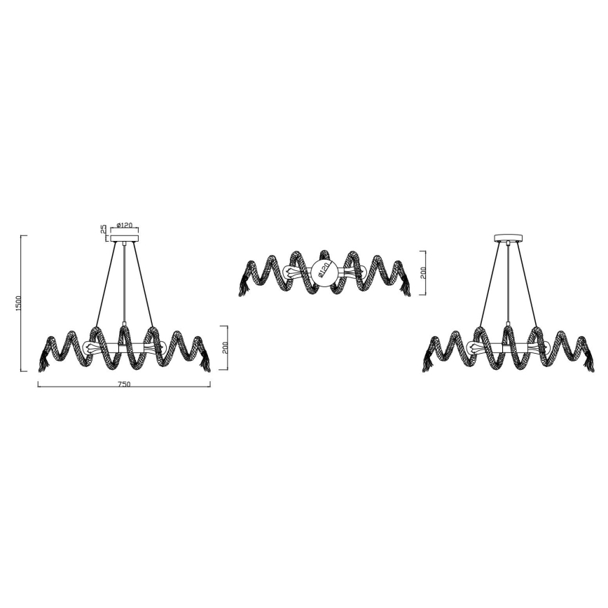 Reality - Κρεμαστό φωτιστικό οροφής ARI 2xE27/10W/230V