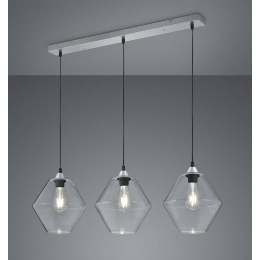 Reality - Κρεμαστό φωτιστικό οροφής ράγα TRENTO 3xE27/40W/230V