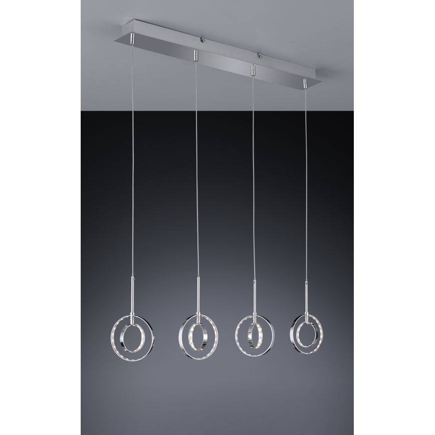 Reality - LED Κρεμαστό πολύφωτο με σύρμα PRATER 4xLED/4W/230V